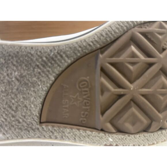 Converse All Star Gray Sparkle Hi Top Sneakers Size 5 - Picture 10 of 13